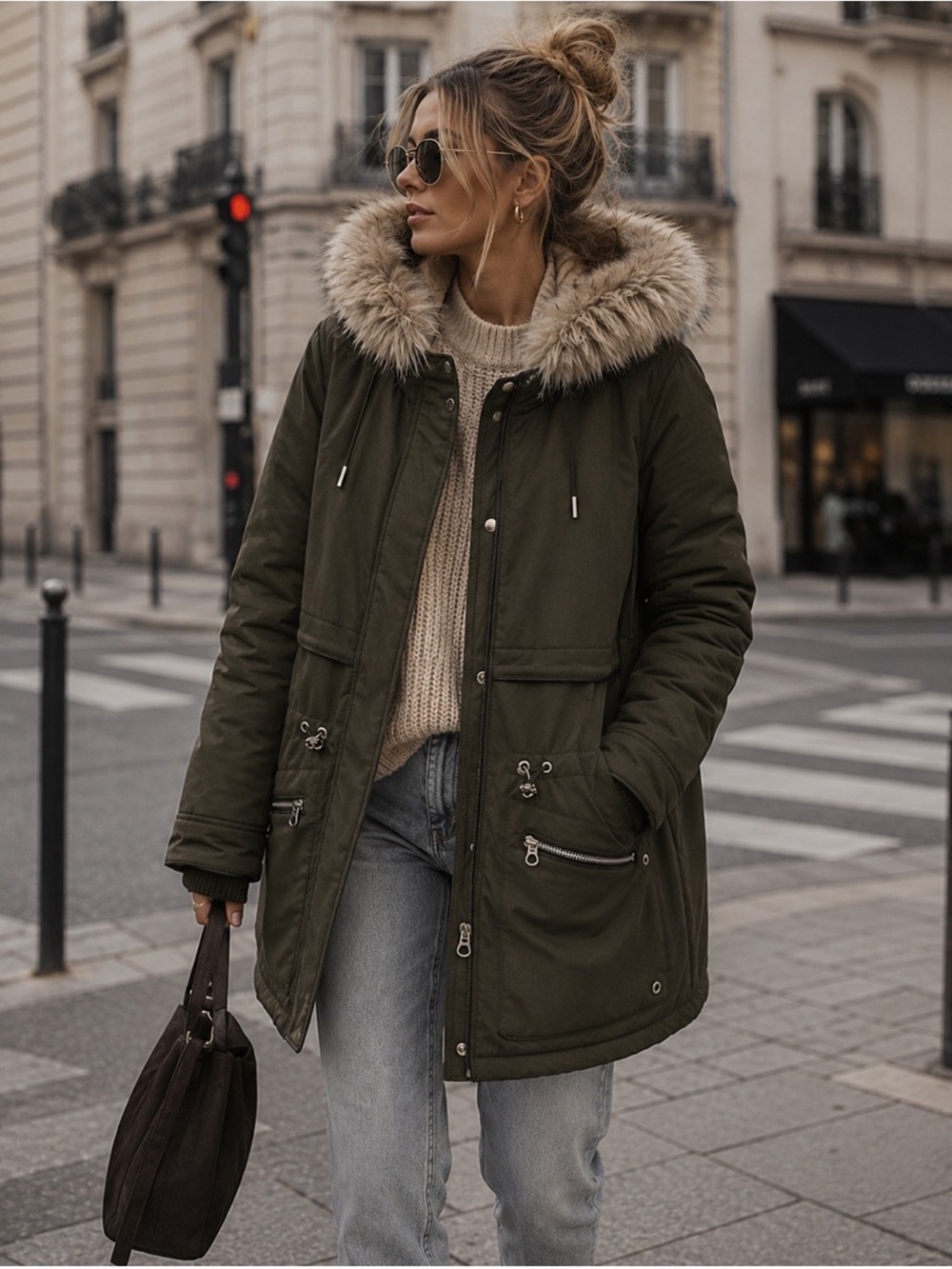 ZARA hooded winter coat